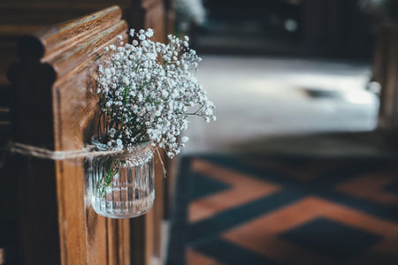Blumen in einem Glasglas