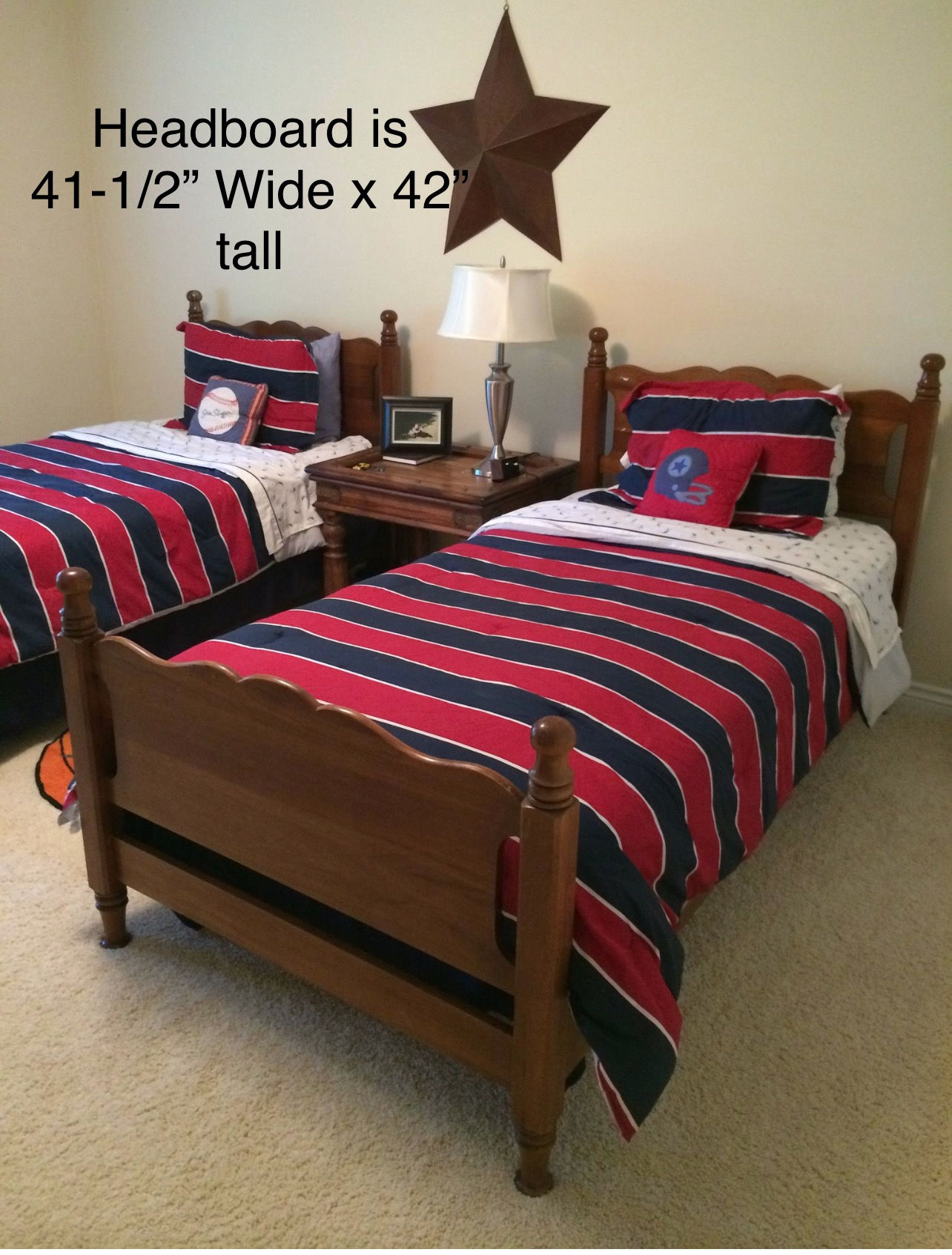 |CUSTOMIZE| Set of 2 twin antique beds