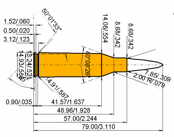 7.62 UKM + .308 | 165gr | Winchester FN Silv.Tip BT