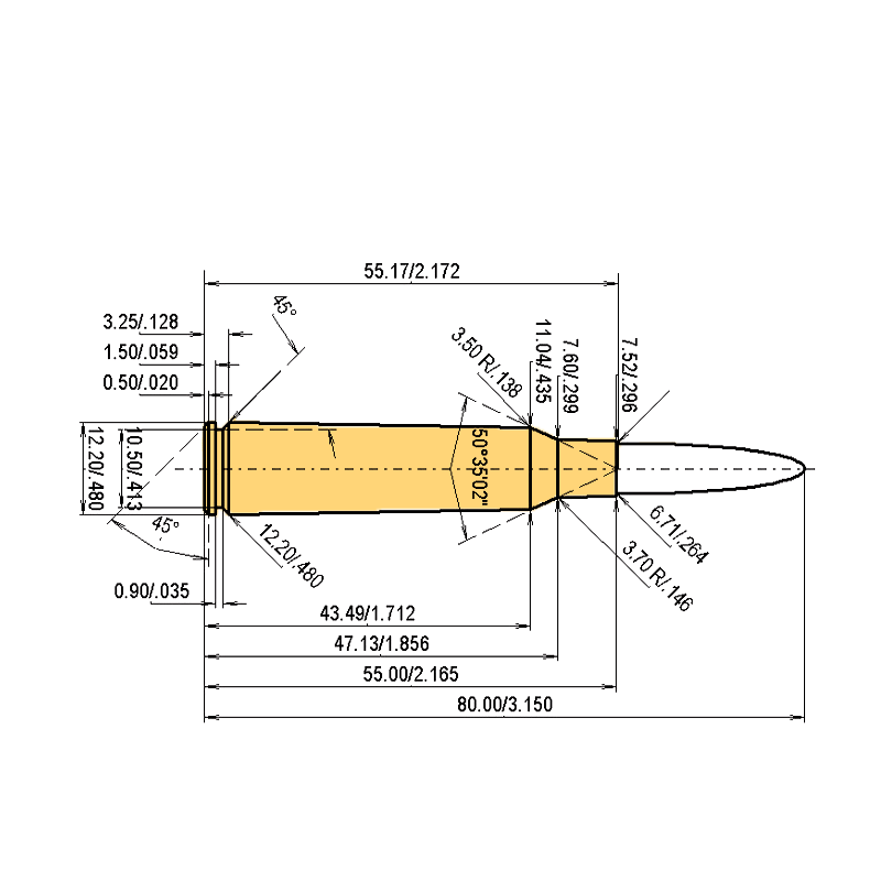 6.5 x 55 Swedish + .264 | 100gr | Hornady ELD-Match