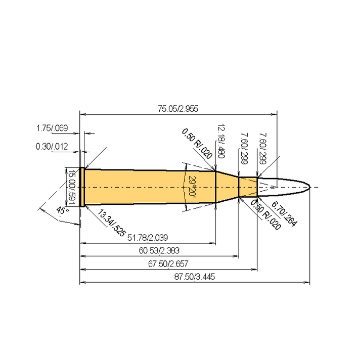 Caliber 6.5 x 68 R Specifications