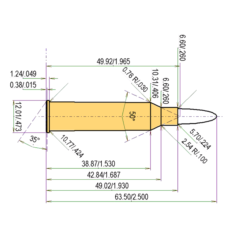.225 Win. + .224 | 60gr | Nosler Ballistic Tip