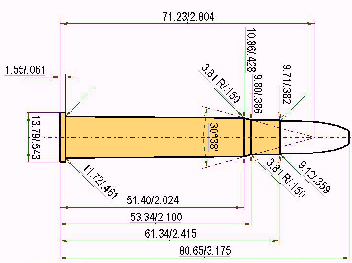 .35 Win. + .357 | 147gr | H&N HP HS