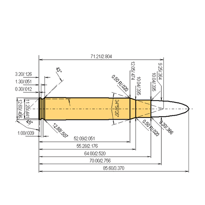 Caliber 9.3 x 64 Brenneke Specifications