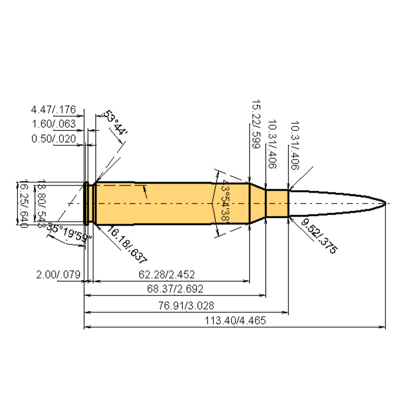.375 CheyTAC + .374 | 340gr | Rhino Solid Shank