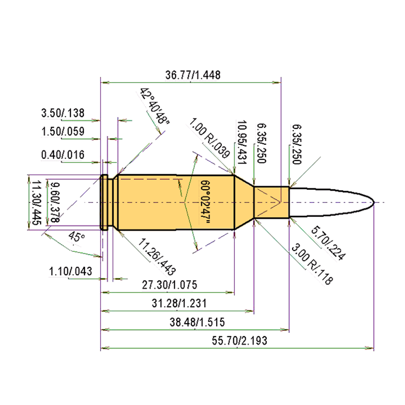.22 PPC USA + .224 | 60gr | Nosler Partition