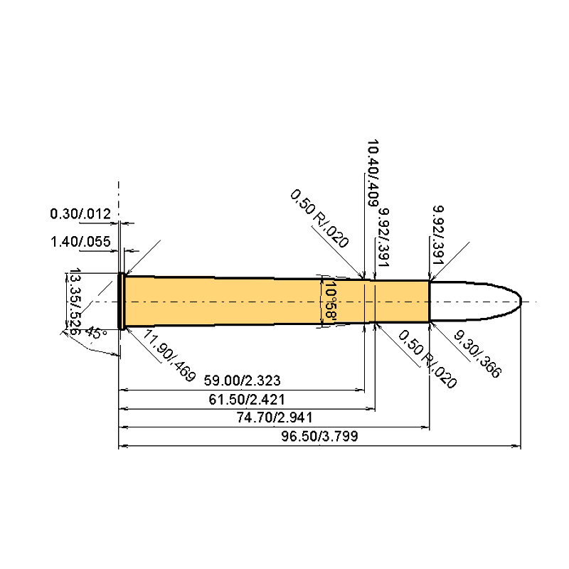 9.3 x 74 R + .366 | 255gr | Geco SOFTPOINT