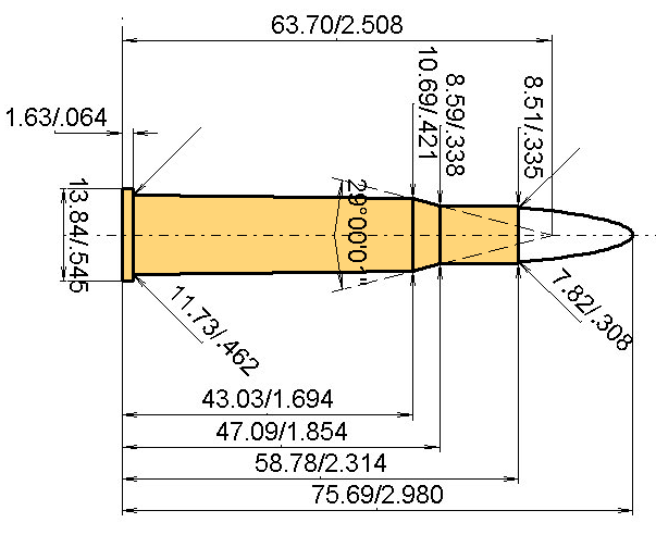 .30 Fl. N.E. Purdey + .308 | 125gr Hornady ECX