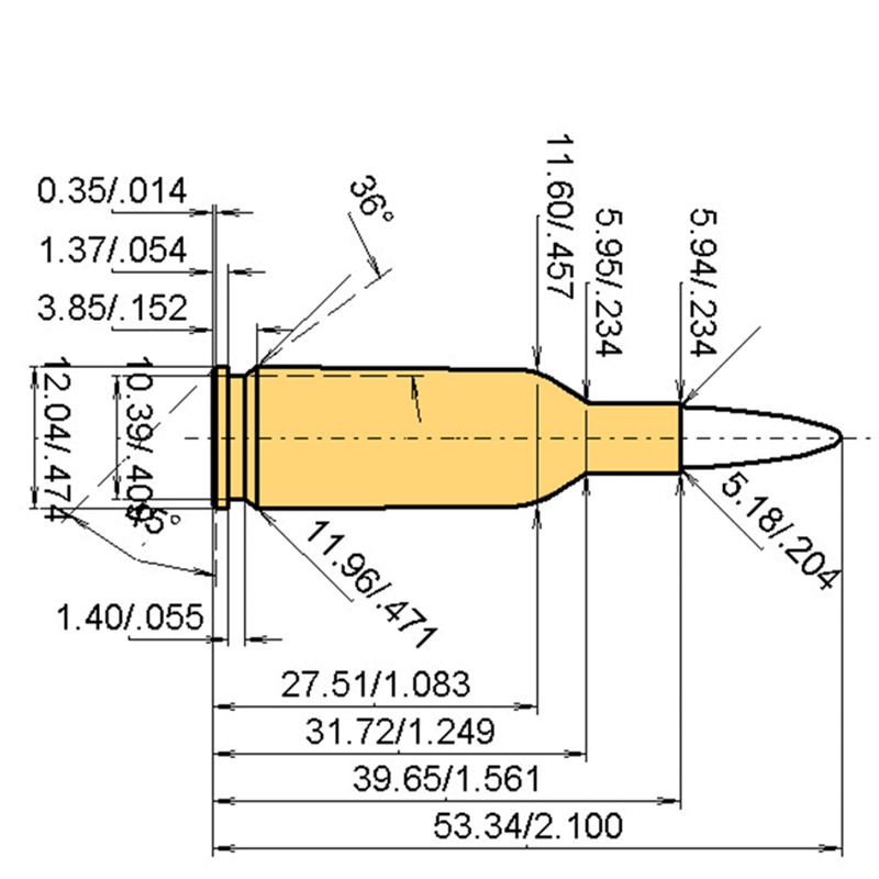 5 mm / 35 SMc + .204 | 26gr | Barnes Vmtr