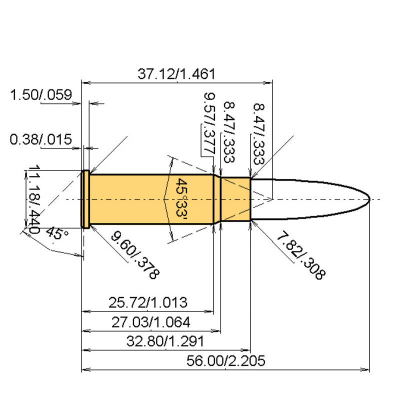 .30 PICRA + .308 | 190gr | Hornady BTSP