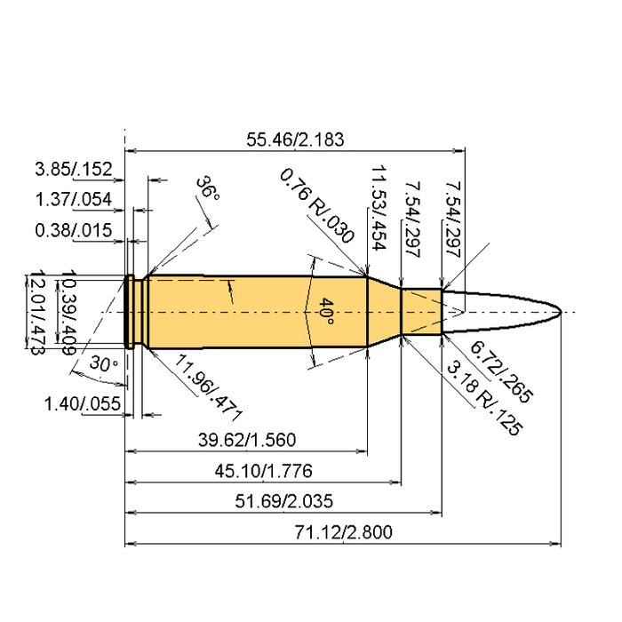 Caliber .260 Rem. Specifications