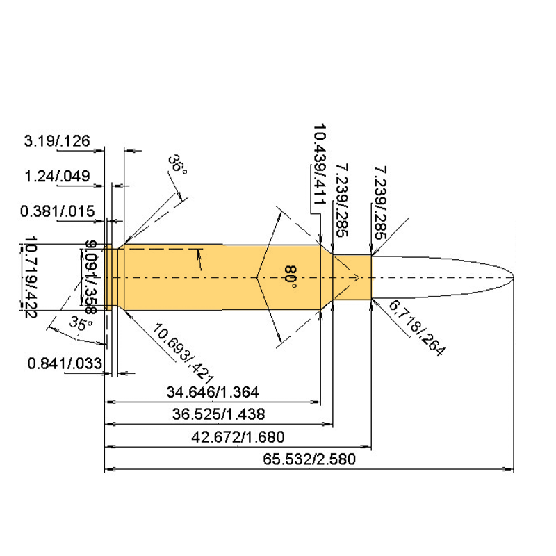 .264 RLB TM + .264 | 100gr | Winchester Pointed Soft Point
