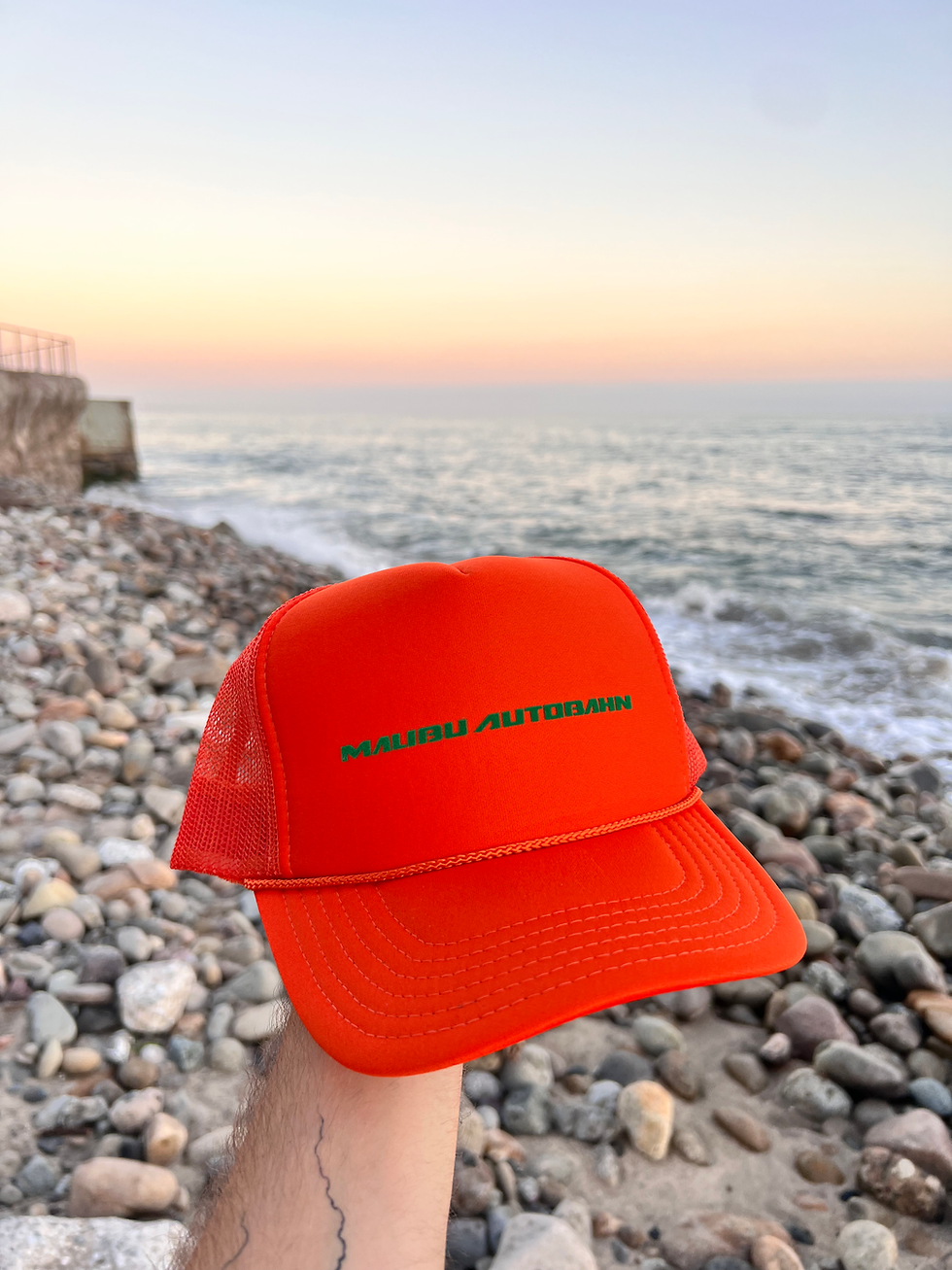 Thumbnail: Orange Comfortable Foam Malibu Autobahn Trucker Hats