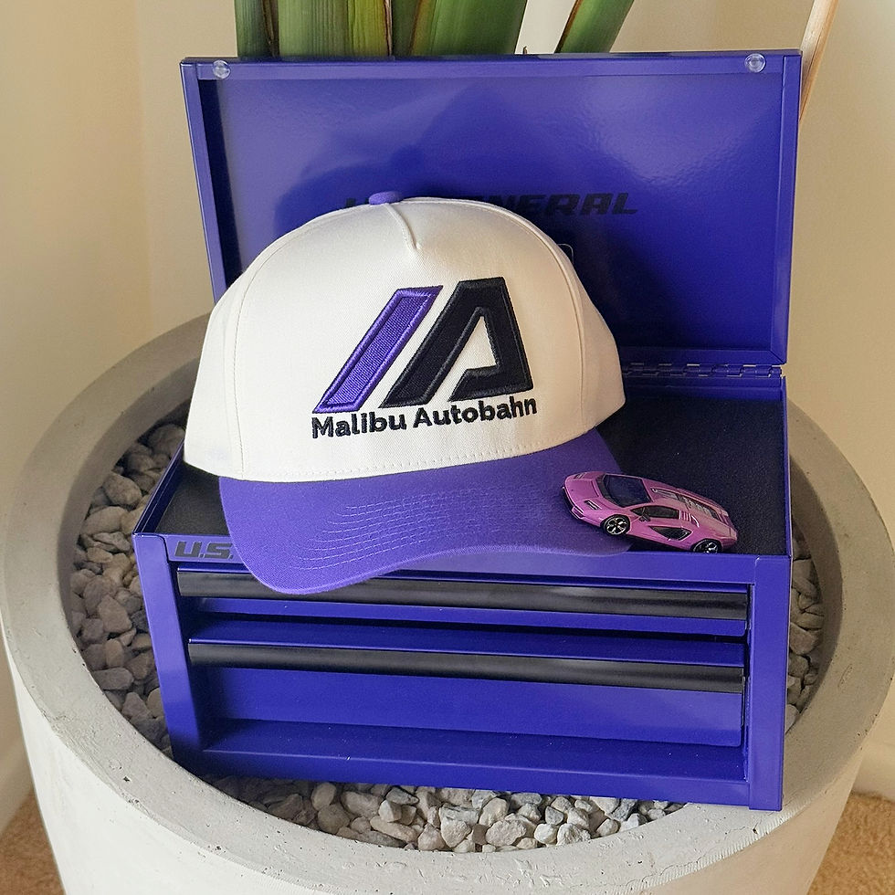 Purple Embroidered Hat