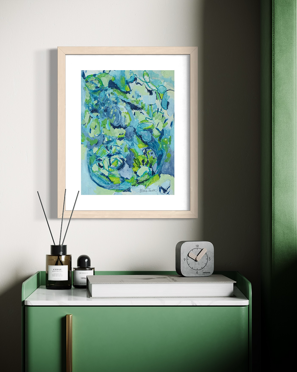 Thumbnail: Mother Earth abstract artwork in modern organic interior