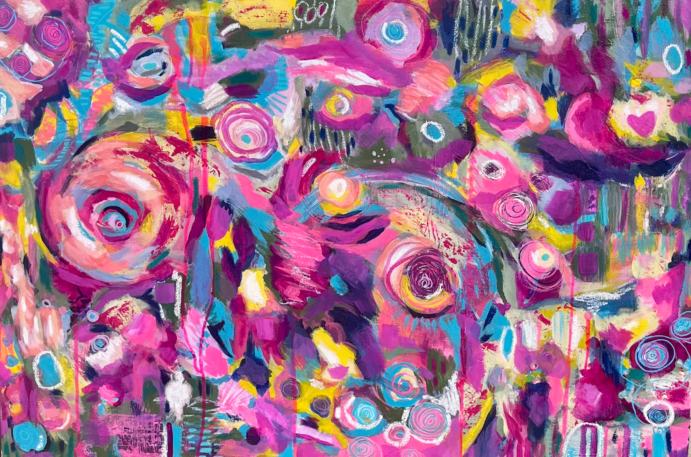 COMMISSION | Happy Place | Colorful Abstract