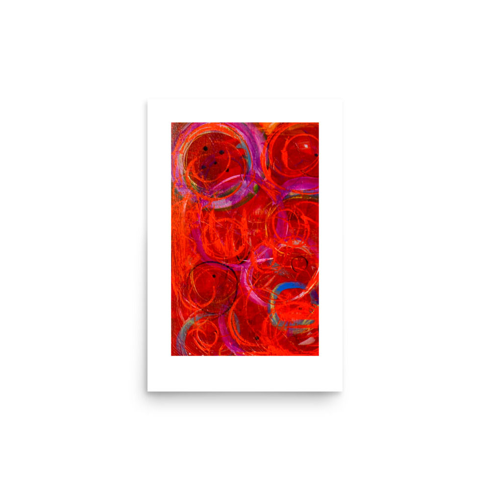 root chakra abstract energ art print by Maria Jewett