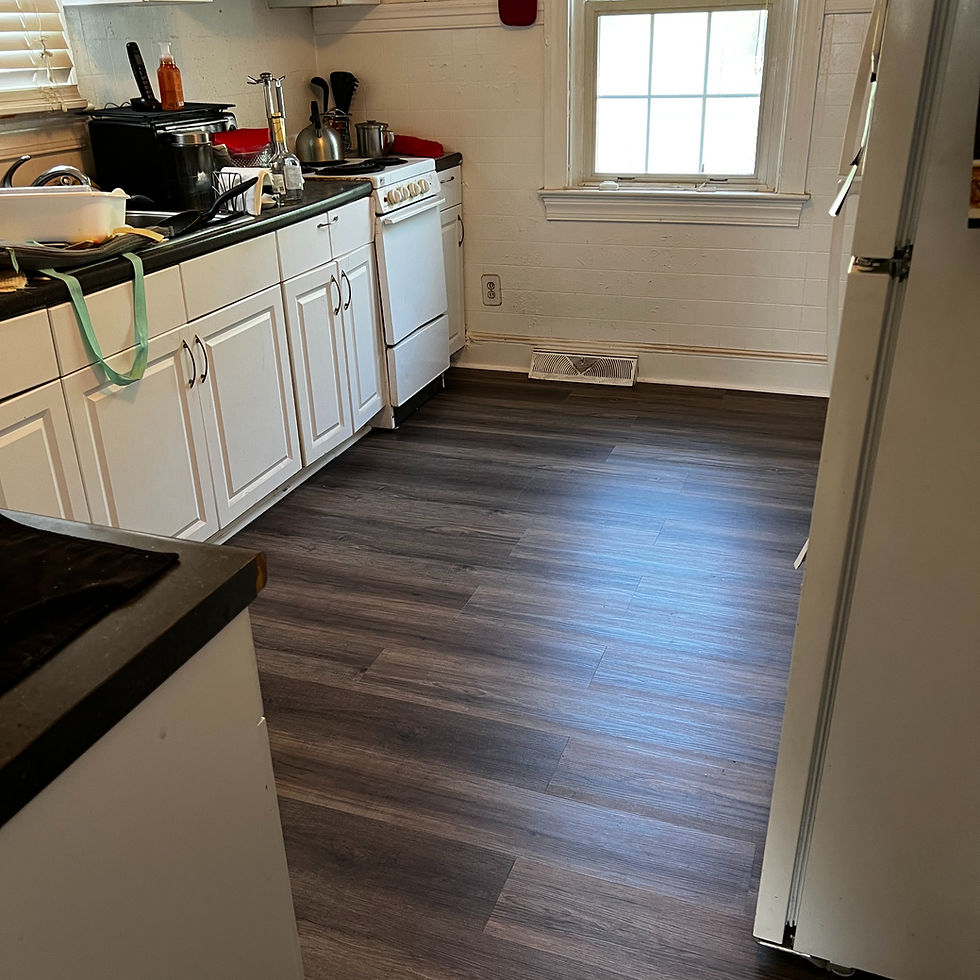 hardwood floor in kitchen