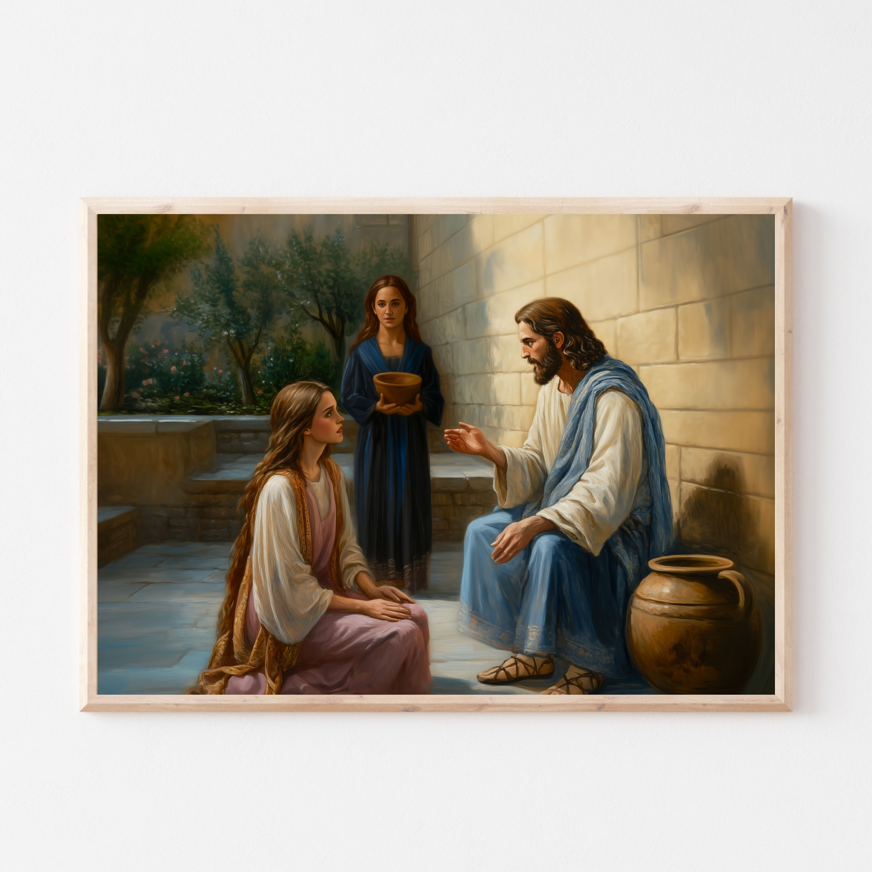 Mary and Martha at the Feet of Jesus