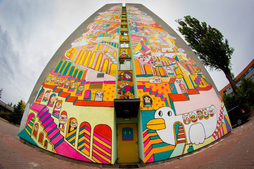 Mural in Poland by Messy Desk