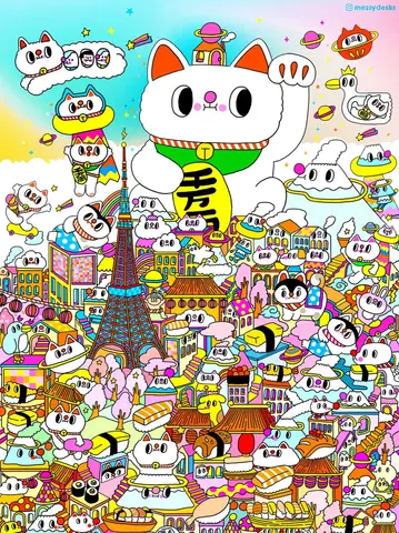 Lucky Cat Fine Art Print (Limited Edition)