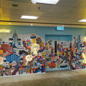 Mural Painting at JobsDB office at Taikoo Place