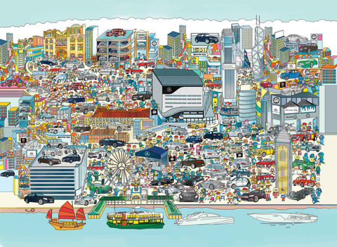 Mural Design for Mercedes-Benz Hong Kong