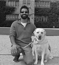 Dr Amit Patel and his dog