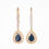Thumbnail: 14CT Yellow Gold Australian Sapphire and Diamond Drop Earrings