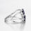 Thumbnail: 14CT White Gold Australian Sapphire and Diamond Floral Stacker Style Ring