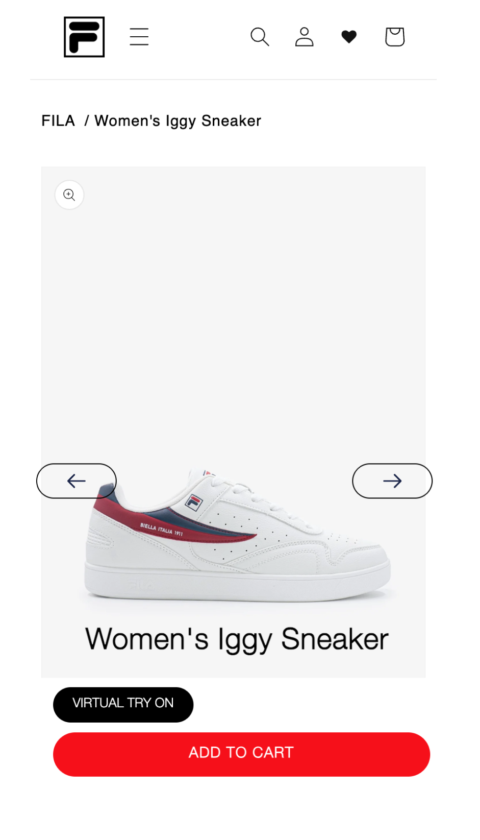 Fila shoes that are waiting to be try on