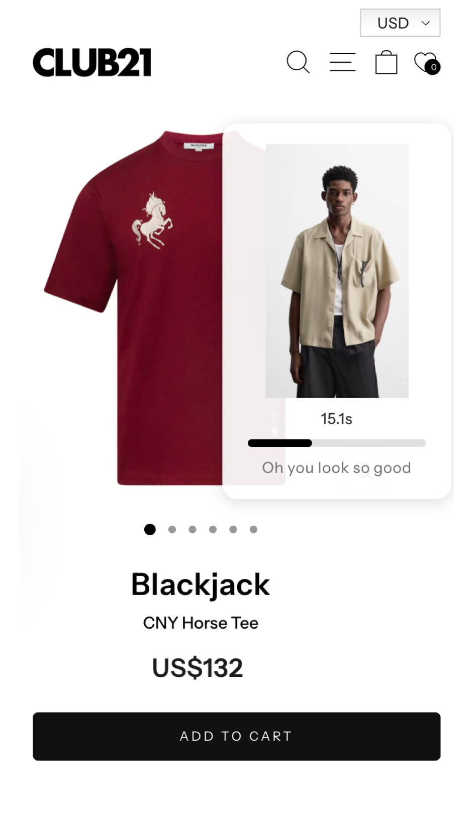 A Try on taking place as the uploaded image appears on the top right hand side of the image while it dresses the model