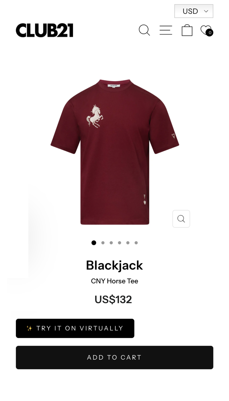 A regular product page image before Try On takes place