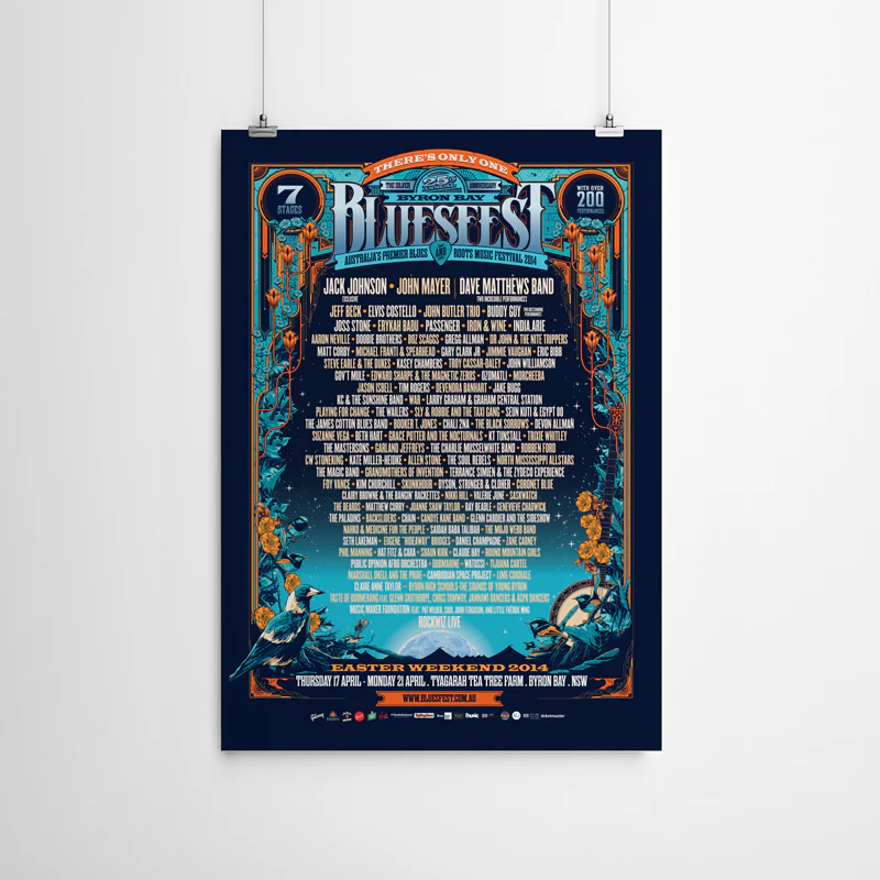 2014 Poster 25th Anniversary Bluesfest Merchandise