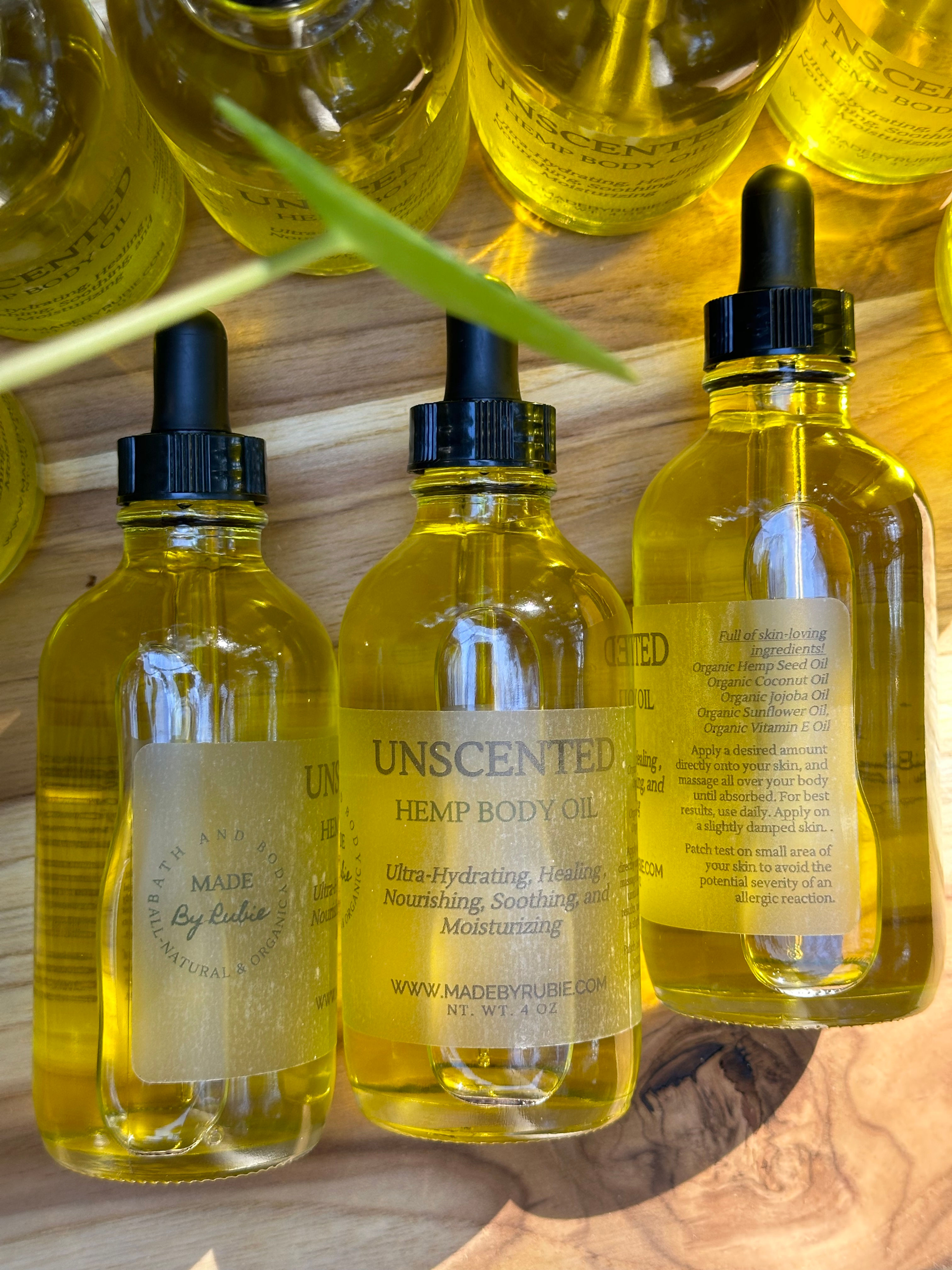 Unscented Organic Hemp Body Oil
