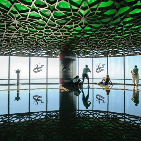  Stylish ceiling design at Dubai’s luxury observation deck Burj Khalifa SKY.