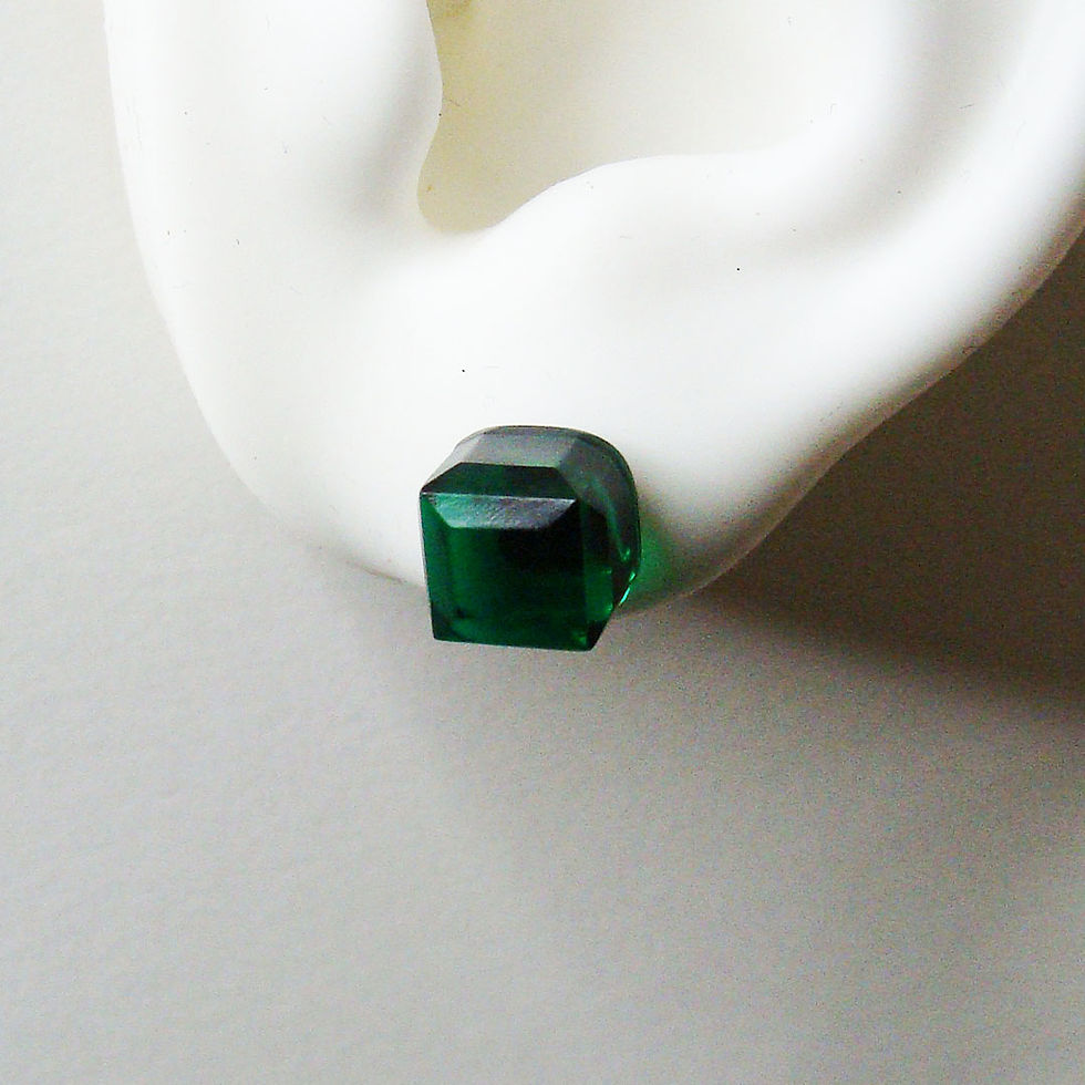 Miniatura: Brinco Cubo Facetado - 0032B