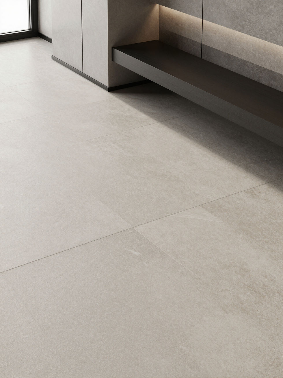 A high-quality showcase of professional tiling in Perth, featuring precise finishes on a modern interior wall.