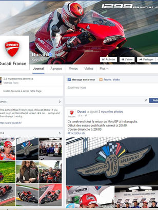 Page Facebook Ducati France