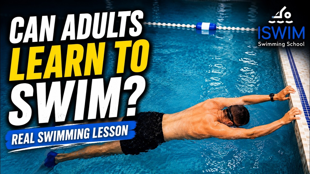 Can Adults Learn to Swim? A Real Beginner Lesson video lesson from ISWIM Swimming School