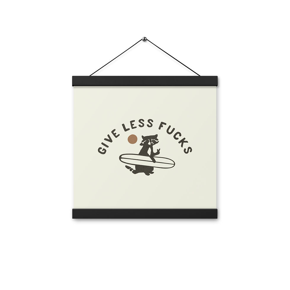 Thumbnail: Surf Raccoon Hanging Print
