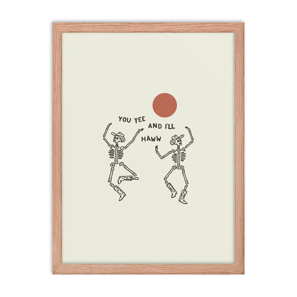 Thumbnail: Skeleton Cowboys - You Yee and I'll Haw Framed Print