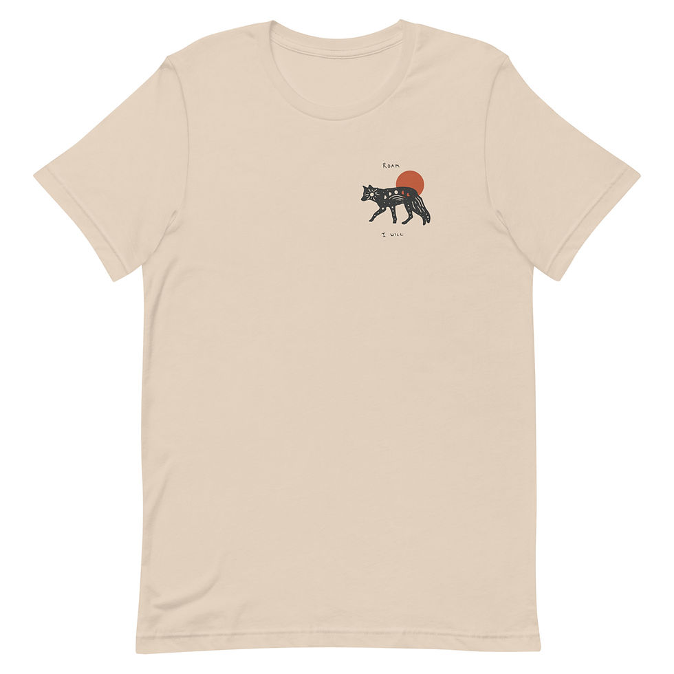 Thumbnail: Roam I Will, Coyote - Unisex T-shirt
