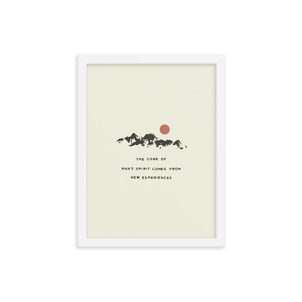 Thumbnail: Core of Man's Spirit, Mountains - Framed Print