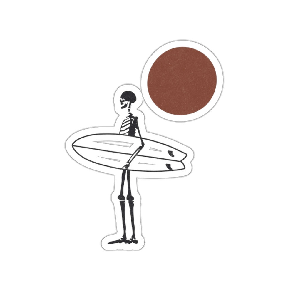 Thumbnail: Surf Skeleton Sticker
