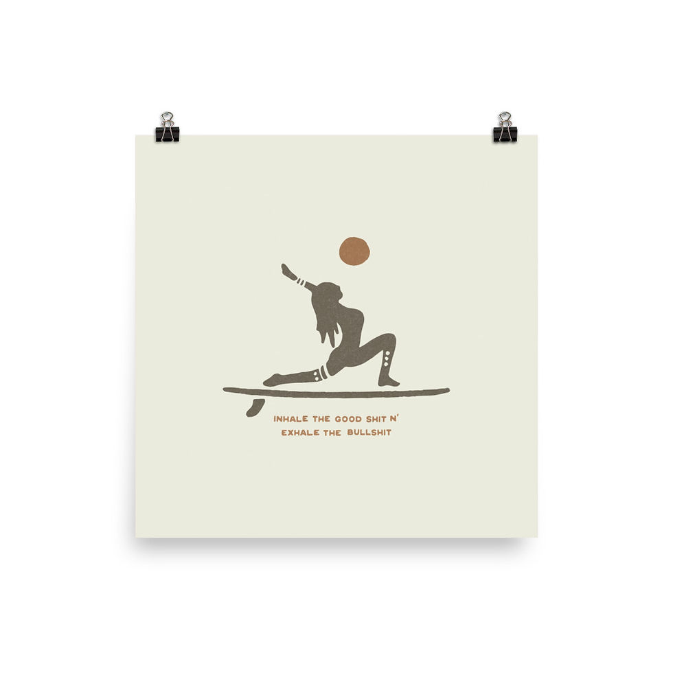 Thumbnail: Surf Yoga, Inhale the Good - Print