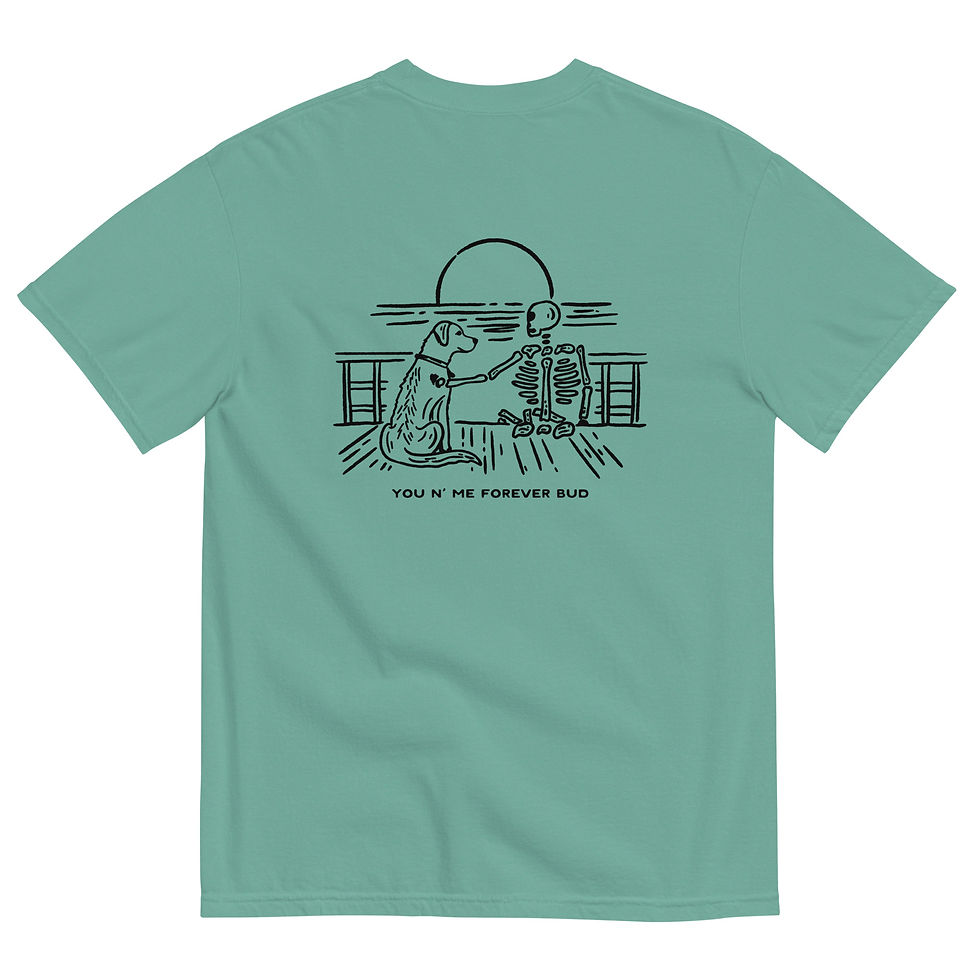 Thumbnail: You N' Me Forever, Dog & Skeleton Unisex T-Shirt
