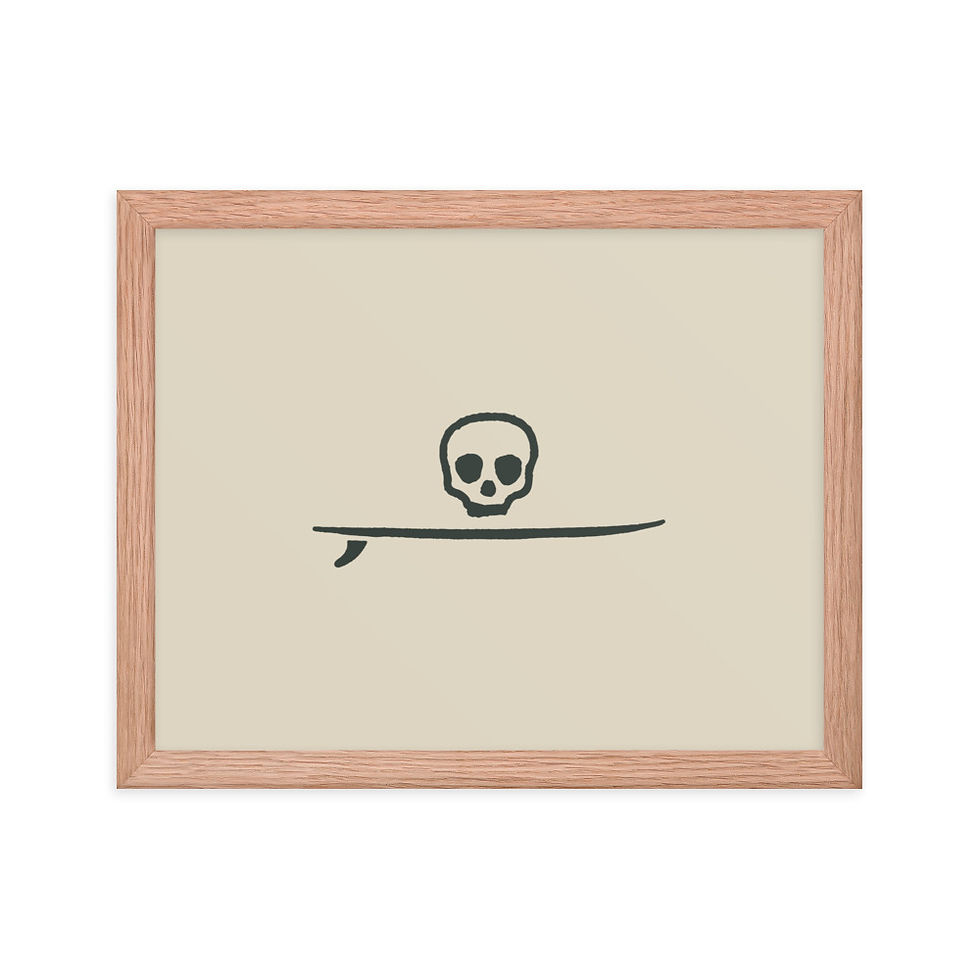 Thumbnail: Surf Skull - Framed poster