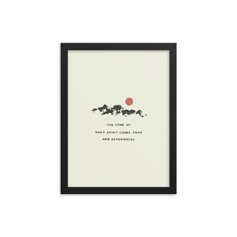 Thumbnail: Core of Man's Spirit, Mountains - Framed Print