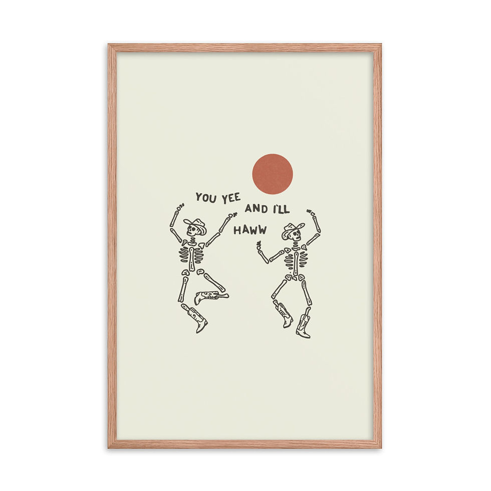Thumbnail: Skeleton Cowboys - You Yee and I'll Haw Framed Print